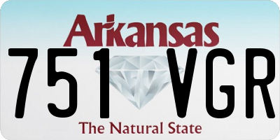 AR license plate 751VGR