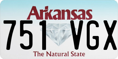 AR license plate 751VGX