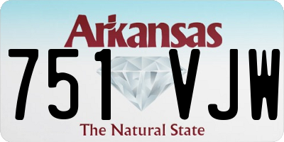 AR license plate 751VJW
