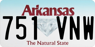 AR license plate 751VNW