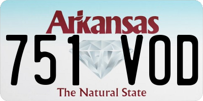 AR license plate 751VOD