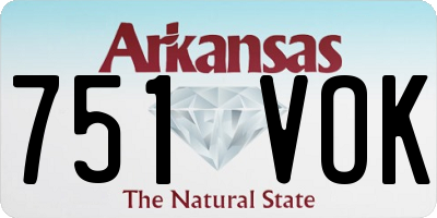 AR license plate 751VOK
