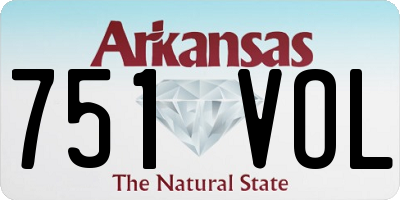 AR license plate 751VOL