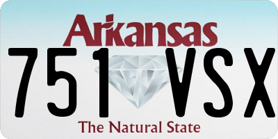 AR license plate 751VSX