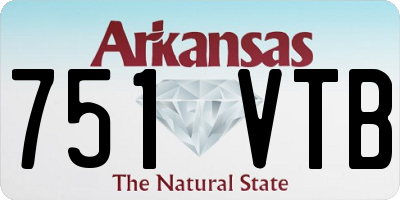 AR license plate 751VTB