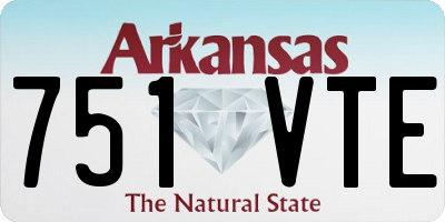 AR license plate 751VTE