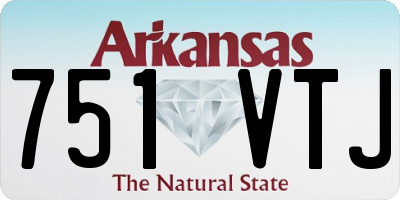 AR license plate 751VTJ