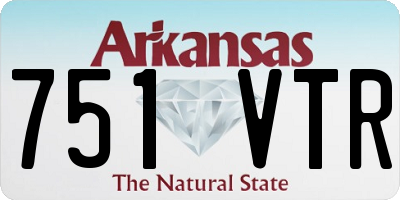 AR license plate 751VTR