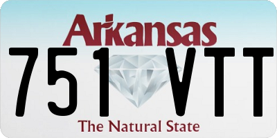 AR license plate 751VTT
