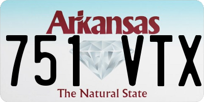 AR license plate 751VTX