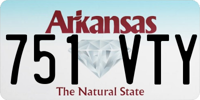 AR license plate 751VTY