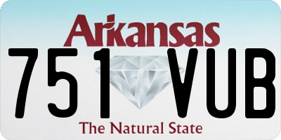 AR license plate 751VUB