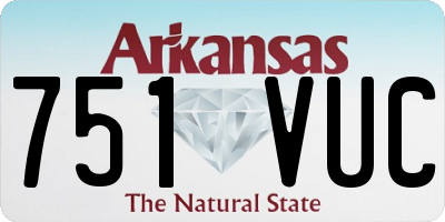 AR license plate 751VUC