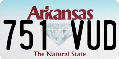 AR license plate 751VUD