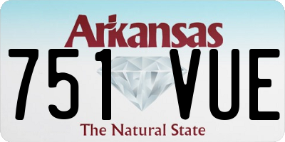AR license plate 751VUE