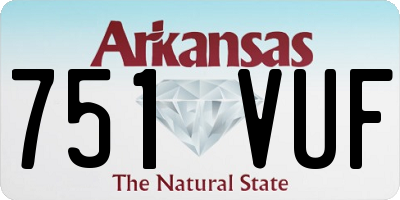 AR license plate 751VUF