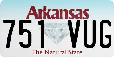 AR license plate 751VUG