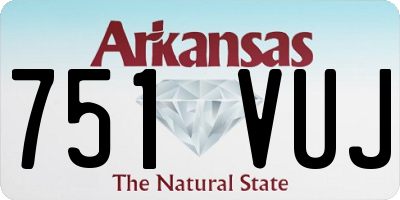 AR license plate 751VUJ