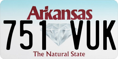 AR license plate 751VUK