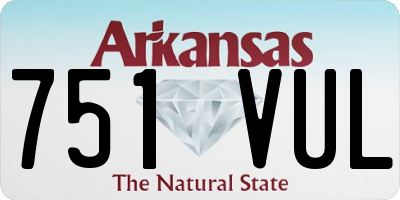 AR license plate 751VUL
