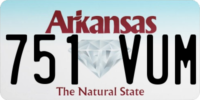 AR license plate 751VUM