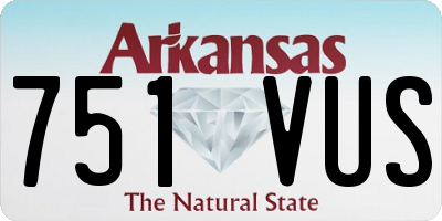 AR license plate 751VUS
