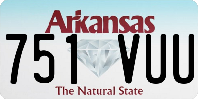 AR license plate 751VUU