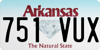 AR license plate 751VUX