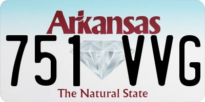 AR license plate 751VVG