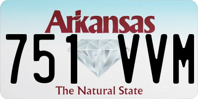 AR license plate 751VVM