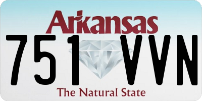 AR license plate 751VVN