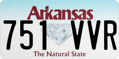 AR license plate 751VVR