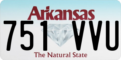 AR license plate 751VVU