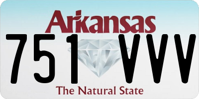 AR license plate 751VVV