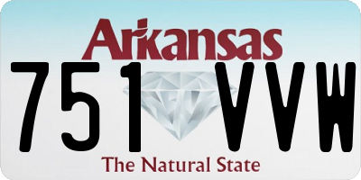 AR license plate 751VVW