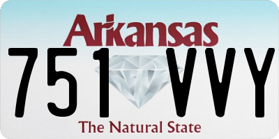 AR license plate 751VVY