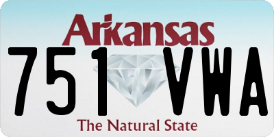 AR license plate 751VWA