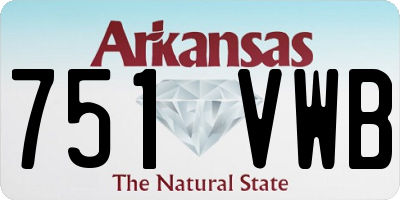 AR license plate 751VWB