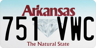AR license plate 751VWC