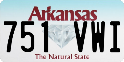 AR license plate 751VWI