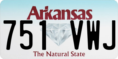 AR license plate 751VWJ