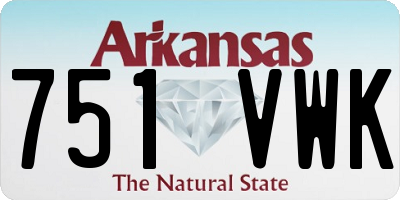 AR license plate 751VWK