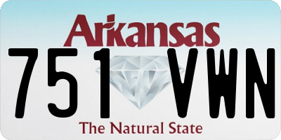 AR license plate 751VWN