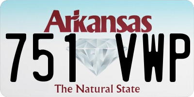 AR license plate 751VWP