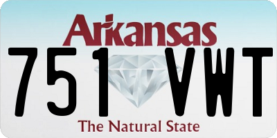 AR license plate 751VWT