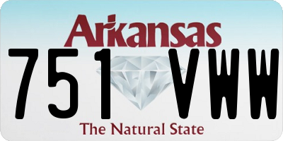 AR license plate 751VWW