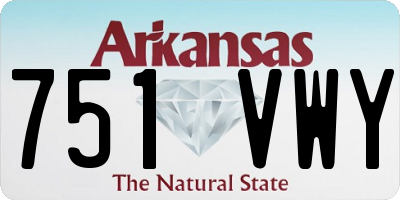 AR license plate 751VWY
