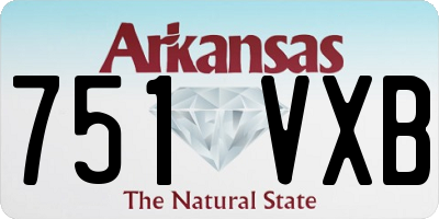 AR license plate 751VXB