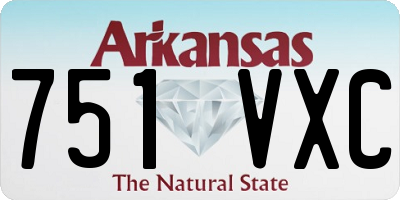 AR license plate 751VXC
