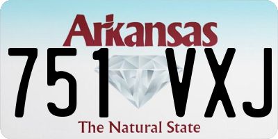 AR license plate 751VXJ